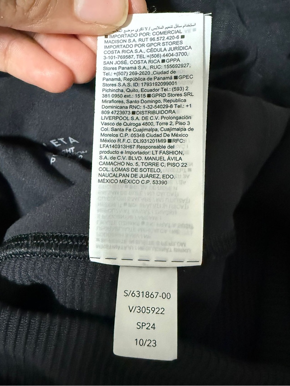 Athleta Elation Rib Tight Leggings Ribbed High Rise Black Size Small - Picture 9 of 9
